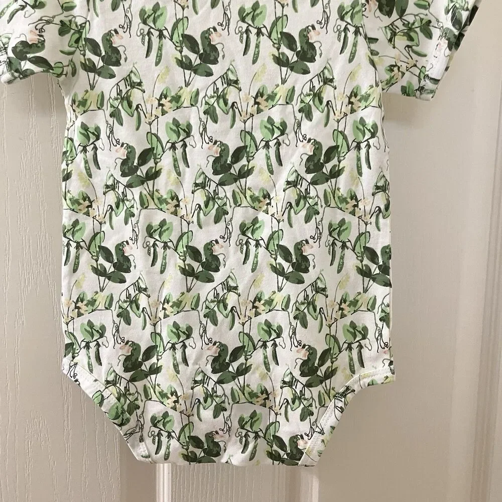 Kate Quinn Short Sleeve Lap Neck Bodysuit Sweet Pea Floral Size 18-24 Months NWT